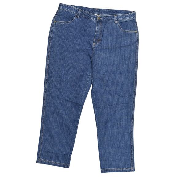 Woolrich Women's Blue Jeans Size 18P, Cotton Blend, Straight 1107 Stretch - Picture 1 of 8